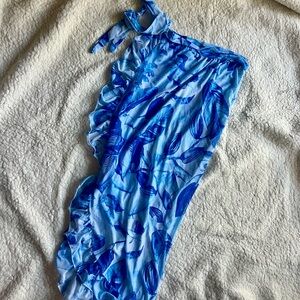 Blue Floral Cover ups skirt